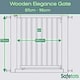 image 3 of Safetots Wooden Elegance Gate, White, 87cm - 95cm, Pressure Fit Safety Gate, 65cm Extra Wide Doorway, Easy Installation