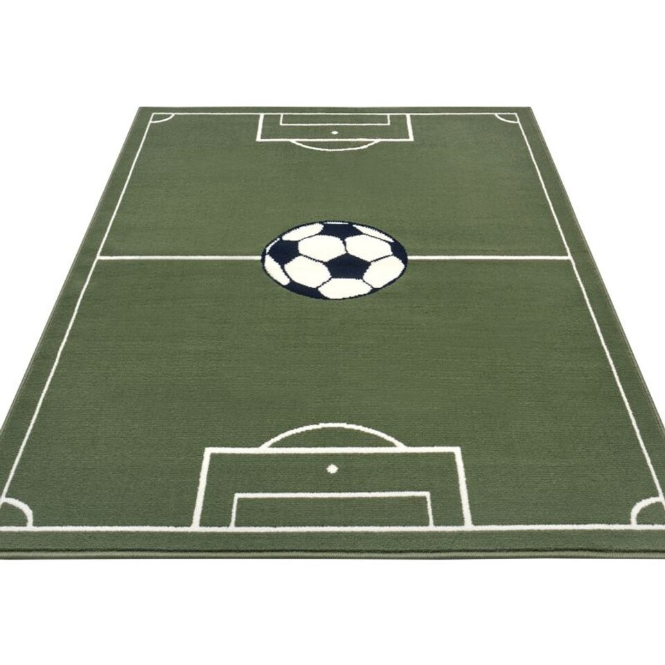 image 1 of The Rugs Short Pile Children Estadio Polypropylene Football Play Floor Rug Runner