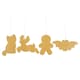 image 2 of Something Different Skeleton Cookie Ornament Set (Pack of 4) - Brown/White - One Size