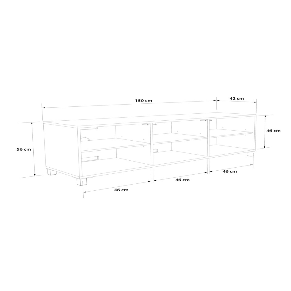 image 1 of Frank Olsen S-TECH 1500 Tv Cabinet Grey | White