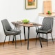 image 2 of HOMCOM Retro Dining Chair Set of 2, PU Leather Upholstered Side Chairs