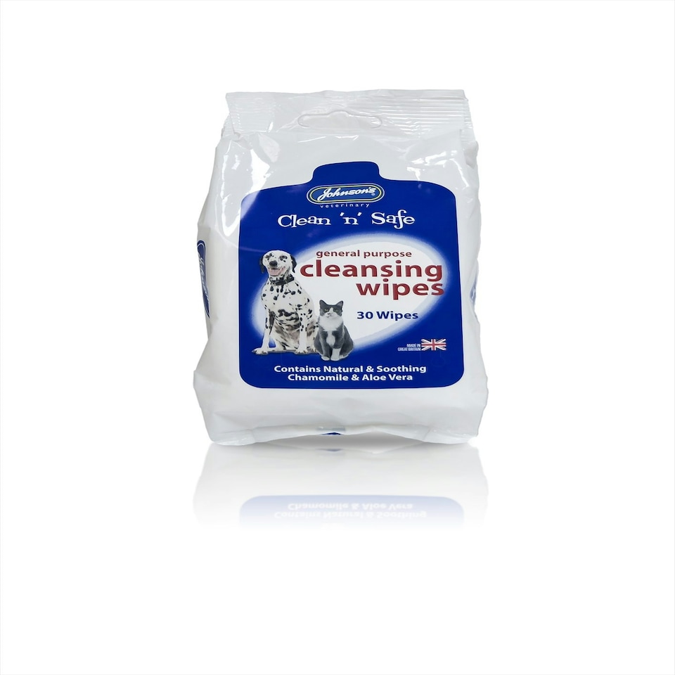Johnsons Veterinary Cleansing Wipes Sachet Of 30 Wipes - Pack of 6