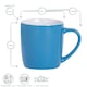 image 3 of Argon Tableware 6x Coloured Coffee Mugs - Blue - 350ml - Tea Mug Latte Mug Cappuccino Mug Drinking Mug Blue
