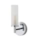 image 1 of ValueLights Canya Chrome IP44 Frosted Glass Wall Light | Silver