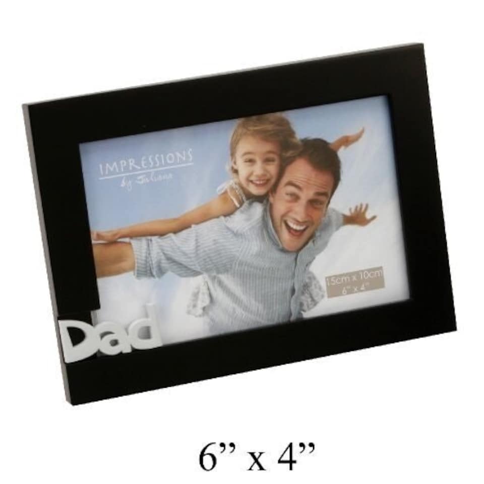 image 1 of Dad 6" x 4" Cut Out Black Wooden Frame by Juliana FW924D