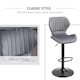 image 5 of HOMCOM Bar Stool Set of 2 Fabric Adjustable Height Swivel Counter Chairs