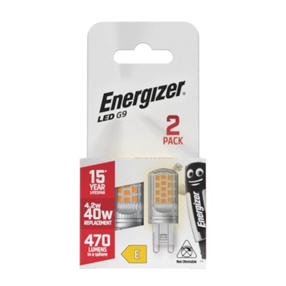 image 1 of Energizer LED G9 470lm 4.2W 2700K (Warm White) Light Bulb - Box of 2