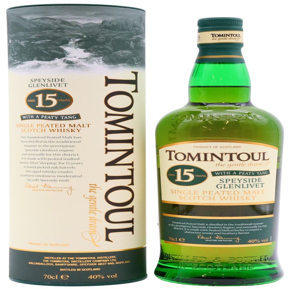 image 1 of Tomintoul - Peaty Tang Speyside Single Malt Scotch 15 year old Whisky | Multi | Whisky | 1