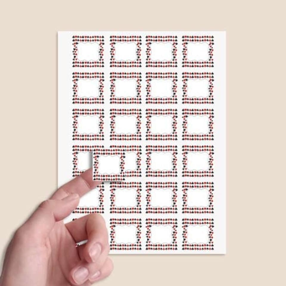image 1 of Casino Design 40mm Square Sticker sheet of 24