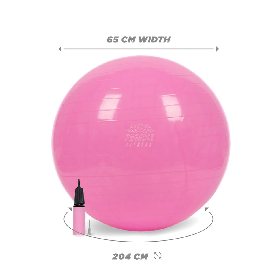 image 1 of Phoenix Fitness Fit Ball with Pump - Pink