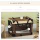 image 9 of PawHut 70cm Foldable Pet Carrier Bag Soft Travel Dog Crate for Small Dogs Brown