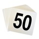 image 1 of Argon Tableware Wedding Table Number Cards - 1 to 50 - White | White | White