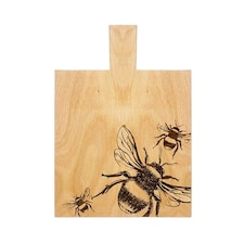 The Just Slate Company Bee Medium Oak Serving Paddle
