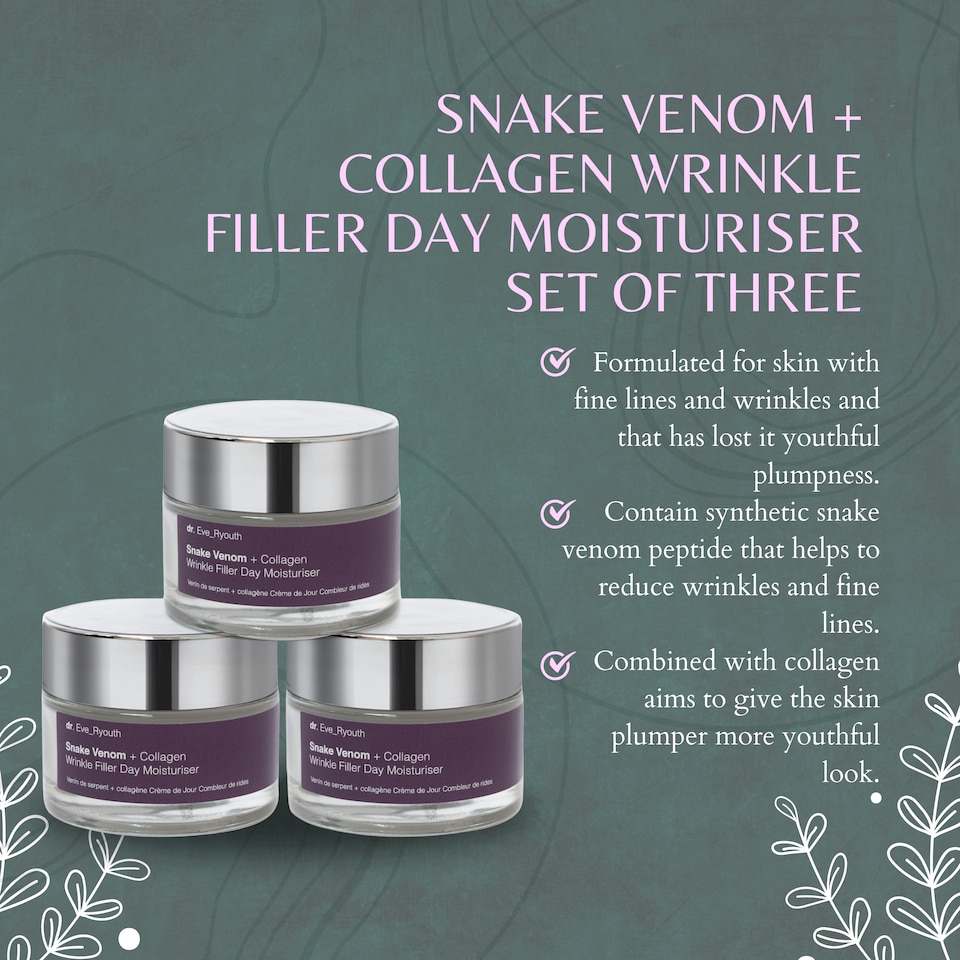 image 1 of Dr. Eve_Ryouth 3 X Snake Venom + Collagen Wrinkle Filler Day Moisturiser 50ml