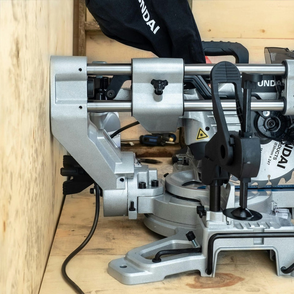 image 1 of Hyundai 1500W Electric Mitre Saw / Chop Saw with 210mm Blade, 230V