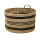 image 2 of Interiors By Premier Set of 2 Seagrass Baskets with Black Stripes, Striped Storage Baskets, Distinctive Decorative Baskets Multi