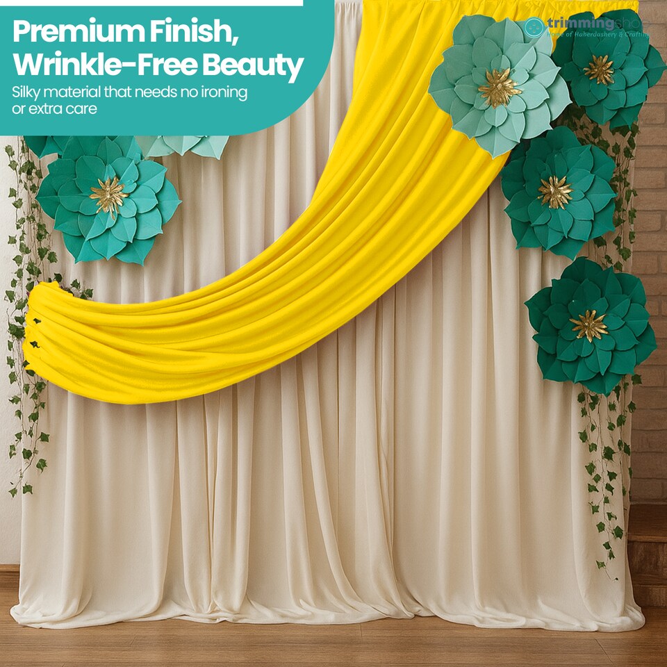 image 1 of 10m Ice Silk Fabric, Satin Material Silk Overlay, Backdrop Fabric