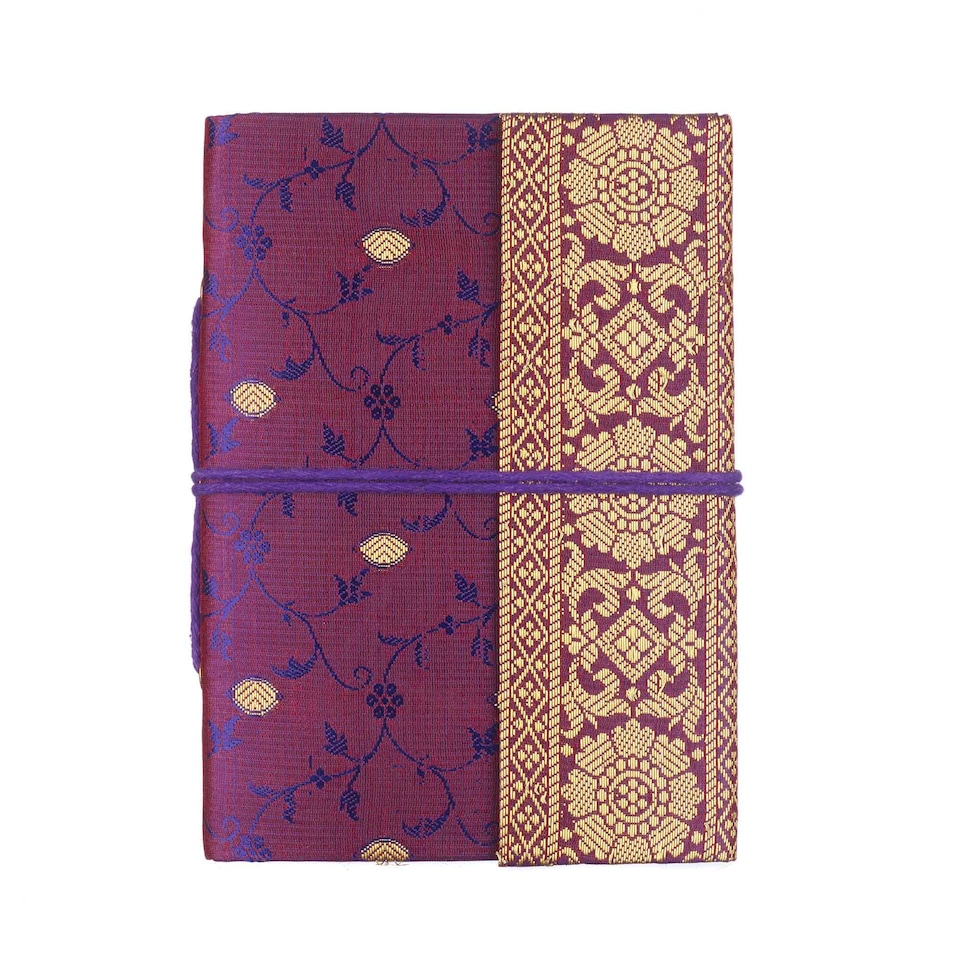 image 1 of Medium Sari Fabric Notebook
