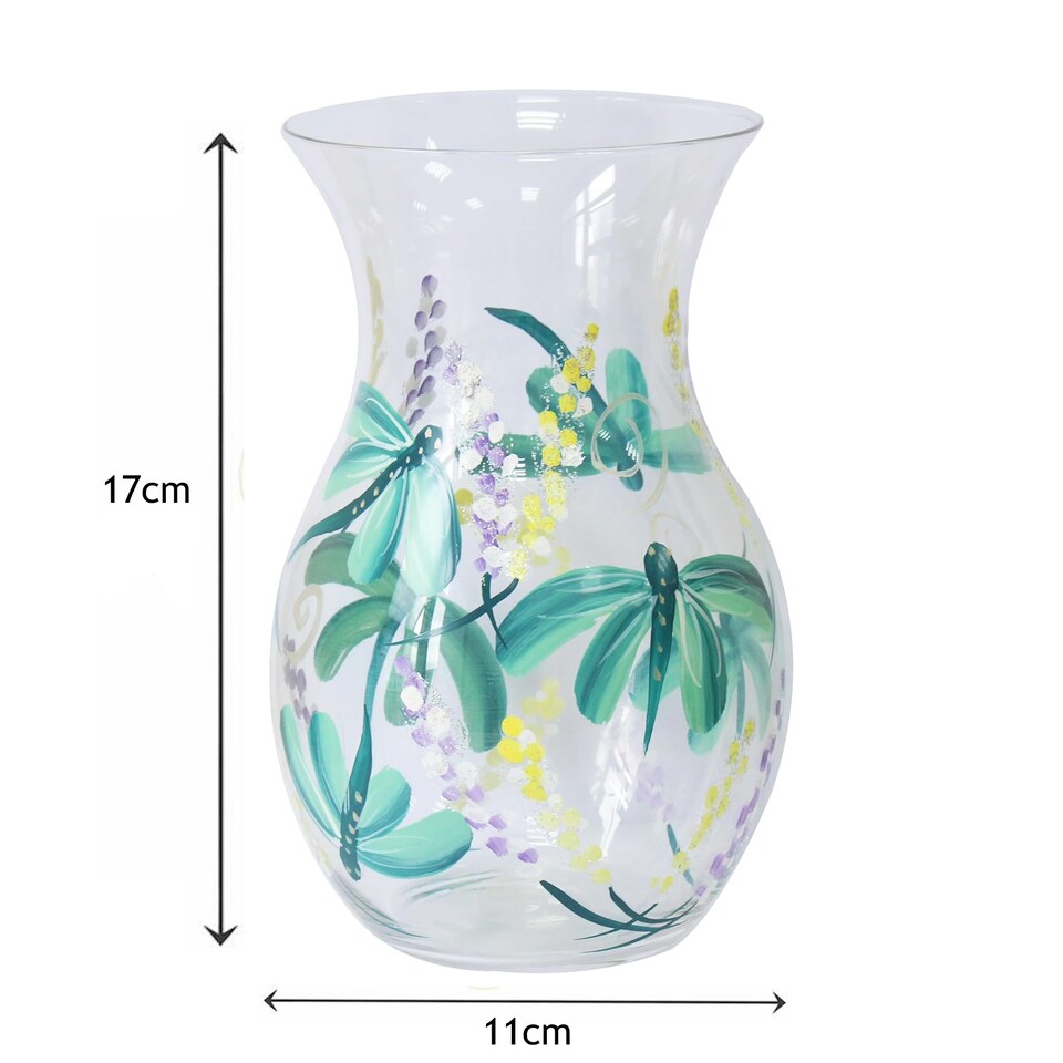 image 1 of Lynsey Johnstone Dragonfly Hand Painted Vase