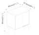 image 5 of URBNLIVING 2 Sliding Door Cabinet With Wooden Legs Storage Unit | Multi | White Carcass & White Legs | H80 x W80 x D51.5 cm | 1