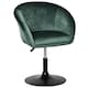 image 1 of HOMCOM Dressing Table Chair, 360 Swivel Velvet-feel Upholstered Vanity Chair with Tub Seat, Back, Adjustable Height for Bedroom Makeup, Green