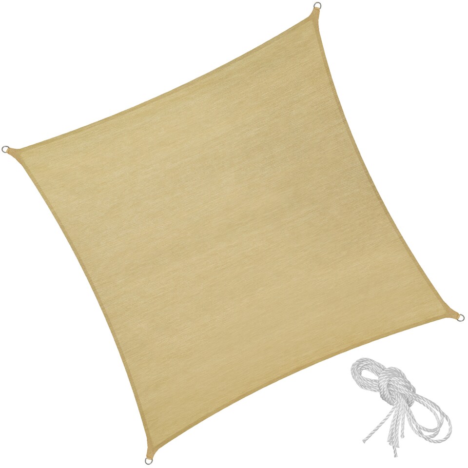 image 1 of Shade Sail - rectangular with UV protection 50, water-repellent | Cream | beige | 5 x 5 m | 1