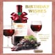 image 2 of Open Male Birthday Card Red Wine Bottle, Glass and Grapes