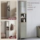 image 6 of Bath Vida Priano 2 Door Tall Bathroom Cabinet With Mirror, Grey & Oak