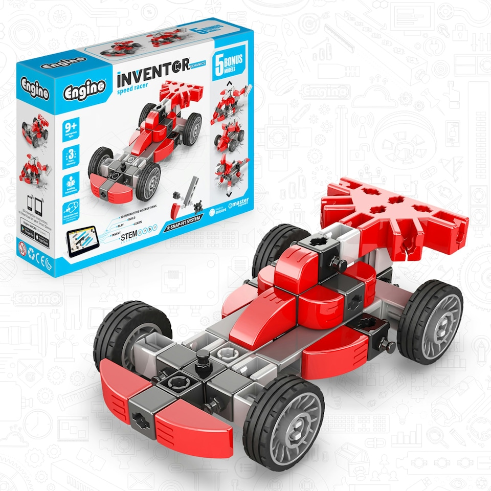 image 1 of Engino Inventor Mechanics Speed Racer With 5 Bonus Models