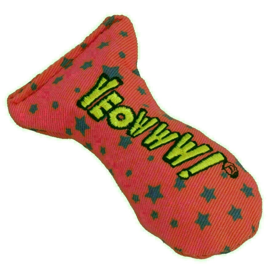 image 1 of 3PK Yeow Interactive Small Cat Kitten Stinkie Fish With Catnip Toy Play Cat Gift