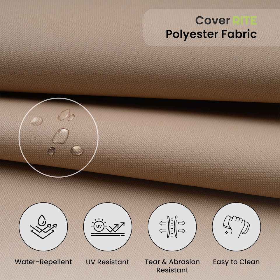 image 1 of Covers&All Outdoor Seat / Back Cushion with Highly Durable Cover Rite Fabric, 25½ in L x 25 in W x 5 in Thick, Beige