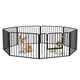 image 1 of PawHut 60cm 8 Panels Heavy-Duty Dog Playpen for Small Dogs