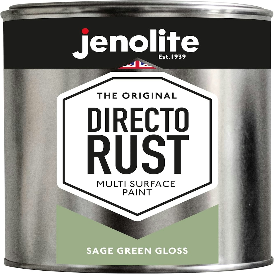 image 1 of Jenolite Directorust All-in-One Multi-Surface Paint - Sage Green Gloss - 1L