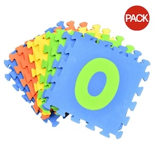 Pre-Sport Interlocking Number Play Mat (Pack of 10) - Multicoloured - One Size