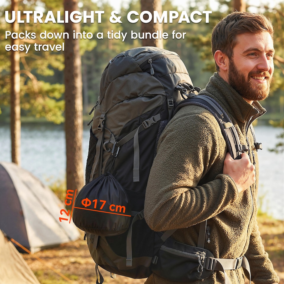 image 1 of Outsunny Camping Cookware Set, 8-Piece Ultralight Camping Cooking Kit Grey | Grey | Grey, Green | Φ17 x 10 cm packed