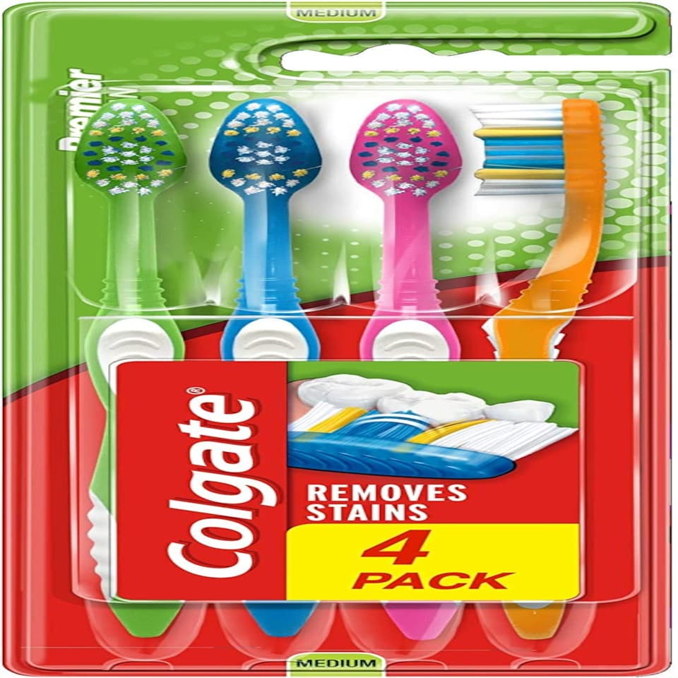 Colgate Tooth Brush Premier Clean Medium Removes Stains