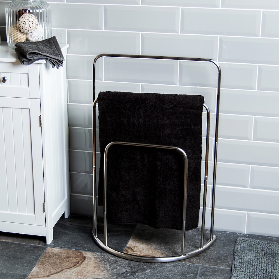 image 1 of Bath Vida 3 Tier Towel Stand, Curved