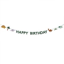 Dinosaur Happy Birthday Banner Hanging Party Garland 3m