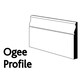 image 2 of PACK OF 15 (Total 15 Units) - 18mm x 119mm White Primed MDF Ogee Skirting Board - 2700mm Length
