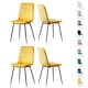 image 1 of Dining Chairs Velvet Fabric Lexi Set of 4 Yellow by MCC