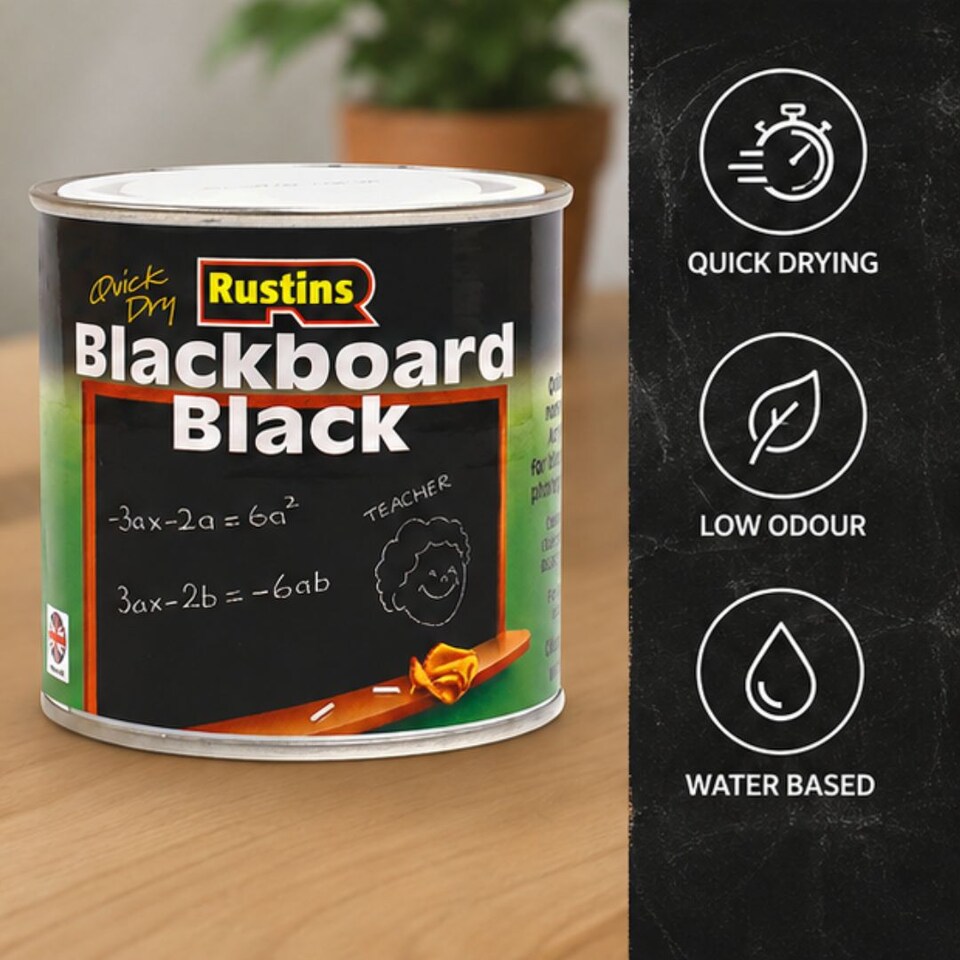 image 1 of Rustins - Quick Dry Blackboard Black 1 litre