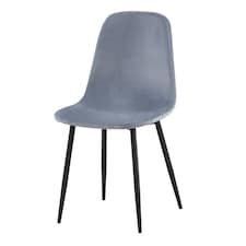 Luxe Dining Chair 4pc Blue Mirage Wood Printed Coating Blue