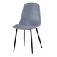 image 1 of Luxe Dining Chair 4pc Blue Mirage Wood Printed Coating Blue