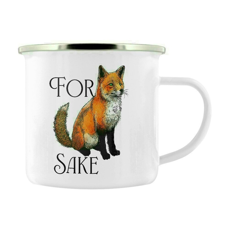 Wild Giggles For Fox Sake Enamel Mug White | Framed Poster