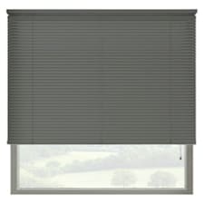 180cm Slate Grey 25mm Slat PVC Venetian Blind (152cm Drop) | Grey | Grey