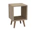 image 1 of Cube Display Cabinet with Scandinavian Legs | Brown | Antique Oak & Beech | 1