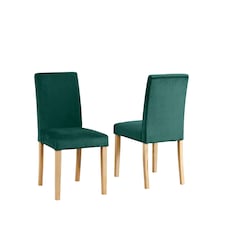 Maiolo Velvet Dining Chairs - Set of 2 - Green