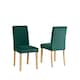 image 1 of Maiolo Velvet Dining Chairs - Set of 2 - Green