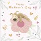 image 1 of Cute Boofle On Beautiful Pink Flower Mother's Day Card
