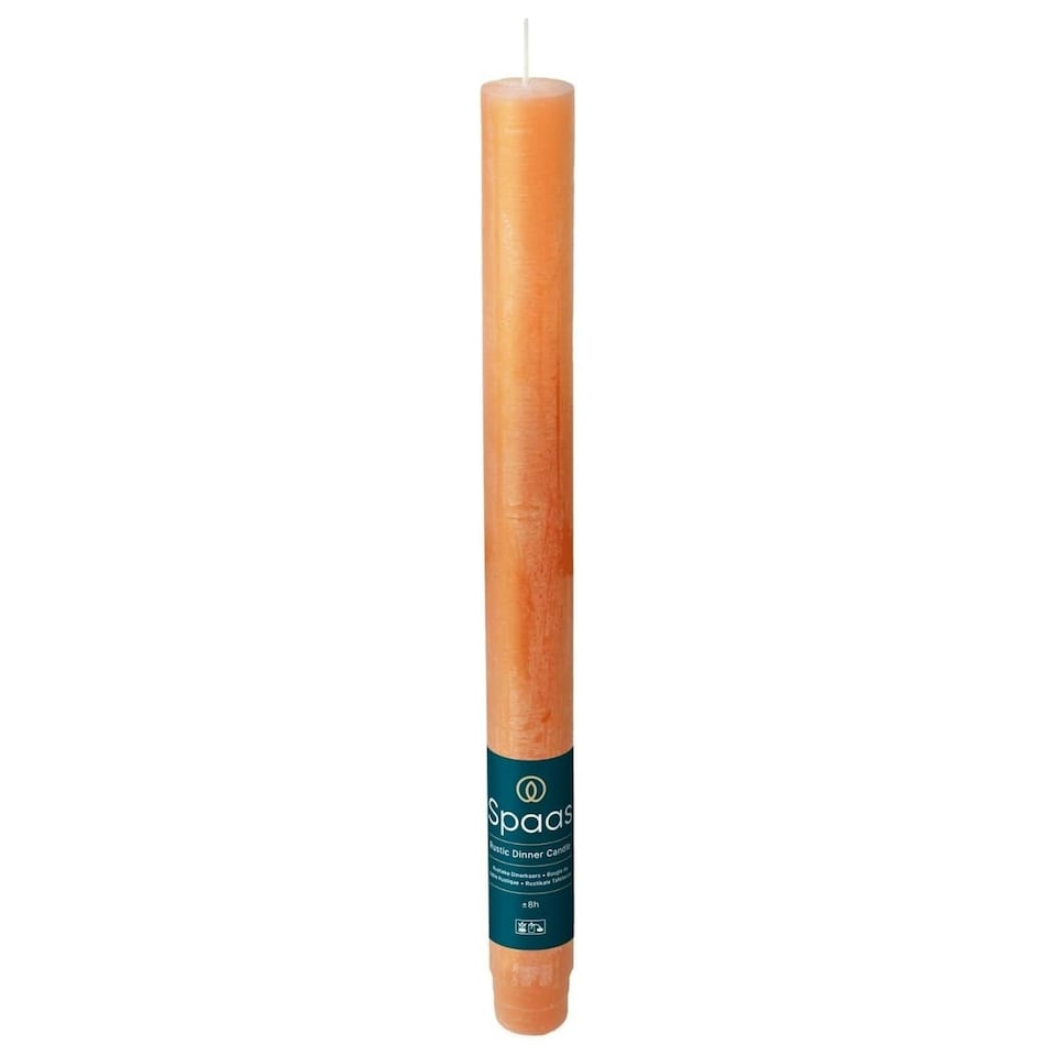 image 1 of Spaas Rustic Unscented Dinner Candle 25cm - Orange | Orange | One Size | 1